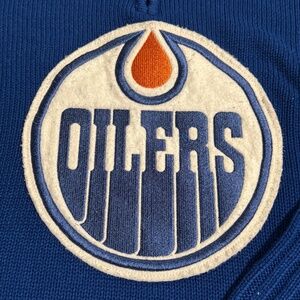 Vintage NHL Oilers Quarter Zip Sweater